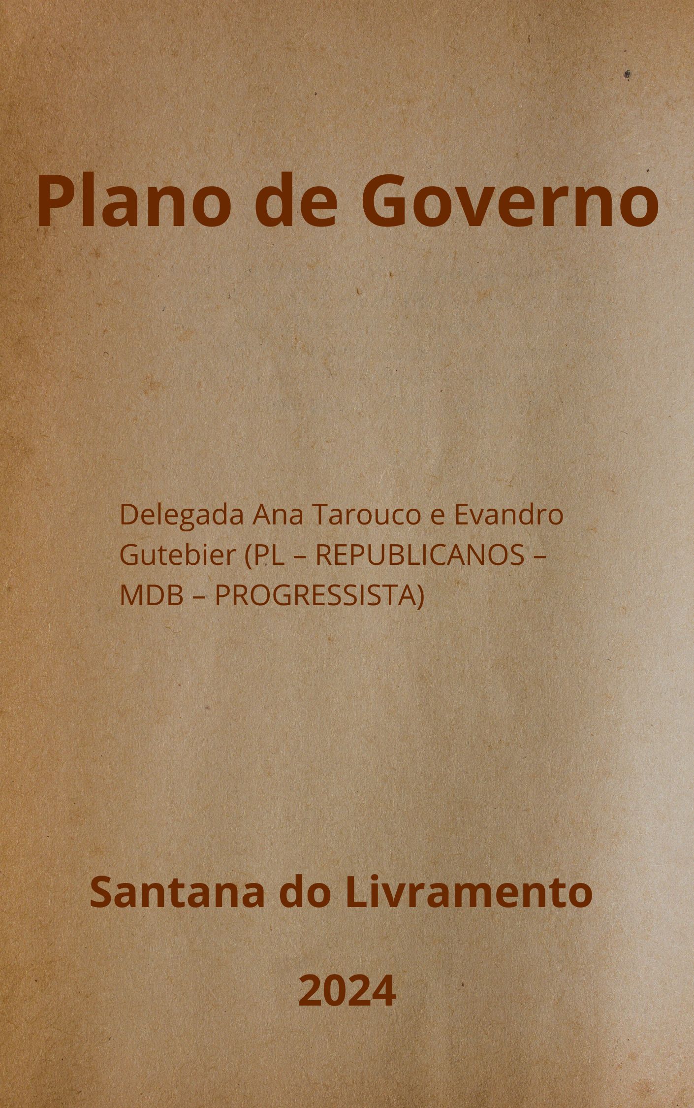Capa para Download de Plano de Governo de Santana do Livramento